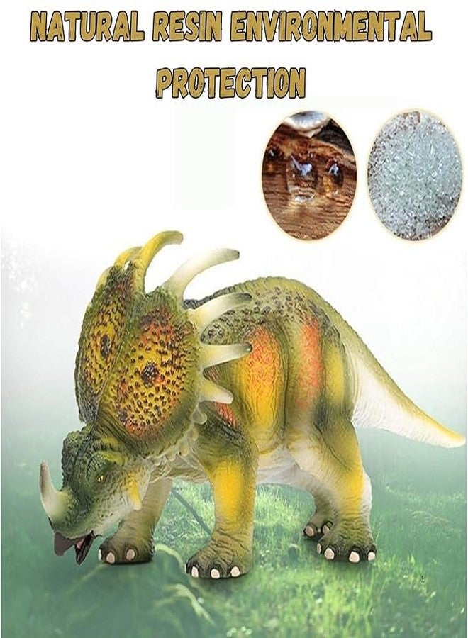 Mallexo لعبة ديناصور تي-ريكس واقعية من ماليكسو للأطفال، مجسم ديناصور ترايسيراتوبس جذاب من عصور ما قبل التاريخ للبنات والأولاد، لعبة تعليمية وتدريبية لحيوانات الغابة البرية، أفضل هدية عيد ميلاد. - Image 3